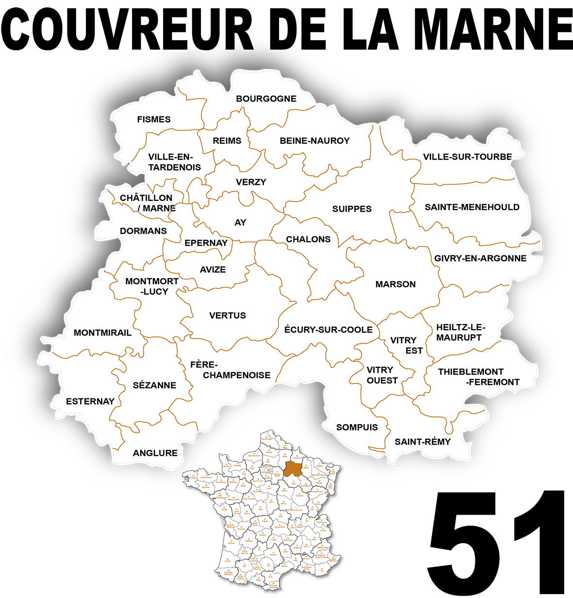 Carte couvreur 51 Reims